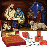 Advent Calendar Puzzle 2024 - Christmas Countdown Calendar, 1008 Pieces Puzzle 24 Days Christmas Advent Calendar for Adults, Family Game Christmas Gifts Puzzles for Home Decor (B)