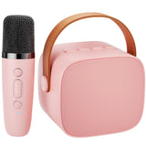 IROO Karaoke Machine for Kids, Portable Bluetooth Speaker with Wireless Microphone, Music Player Toys Gift for Boys Girls 4, 5, 6, 7, 8, 9, 10 +Year Old Birthday Christmas Party Home(Pink Color)