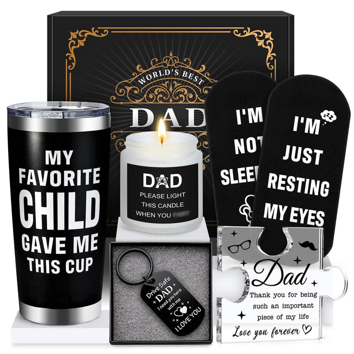 Gifts for Dads Birthday Funny Dad Gifts from Daughter Son Kids Cool Father Happy Birthday Gift Ideas for Dads Presents Basket for Best Dad Ever, Daddy Father Gift Stuff for Christmas, Fathers Day