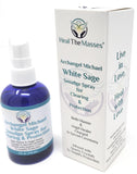 Heal the Masses White Sage Spray: White Sage Smudge Spray for Clearing and Protection - Smokeless Liquid Smudging Spray Infused with Quartz Crystals - Negative Energy Cleansing Mist - 4 Fluid Ounces