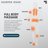 Sharper Image Powerboost Flex Percussion Massager, 120° Pivot Massage Gun, 6 speeds, 4 Attachments, Neck Back & Full Body Massage, Compact Pain Relief, Portable Athlete Muscle Recovery, Gifts for Men