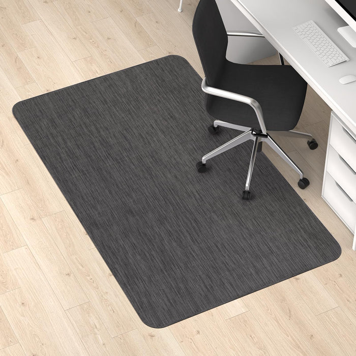 Blvornl Office Chair Mat for Hardwood Floor and Low Pile Carpet, 47.2"x 60" Desk Chair Mat for Hard Wood, Anti-Slip Hard Floor Protector Rolling Chair Mats, PVC Mat Desk Rug for Home, Black