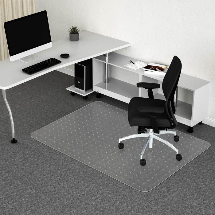 Naturei Chair Mat for Carpet, 30" x 48" Office Floor Protector for Rolling Chairs, Easy Glide Desk Mat for Low Pile Carpet (Rectangle)