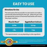 Pet's Friend Eggshellent Calcium 6 oz - Fine Eggshell Powder Calcium Supplement for Dogs and Cats, Low Phosphorous Non-Bovine Ingredients, Nourish Muscles, Joints, and Bones, Tasty Food Additive