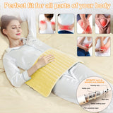 Heating Pad-Electric Heating Pads for Back,Neck,Abdomen,Moist Heated Pad for Shoulder,knee,Hot Pad for Arms and Legs,Dry&Moist Heat & Auto Shut Off(Yellow, 12''×24'')