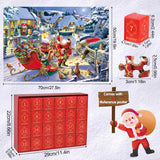 Advent Calendar 2024 Jigsaw Puzzle, 24 Boxes Packing 1008 Pieces Holiday Puzzle for Adults and Kids, Christmas Countdown Puzzles Gift Decorations, Warm Christmas Holiday Puzzles Gift (Santa)