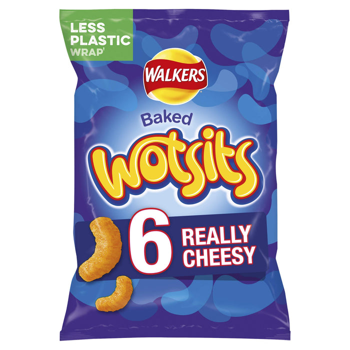 Walkers Wotsits Really Cheesy Multipack Snacks, 6 x 16.5g