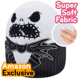 Squishmallows Original 8-Inch Angry Jack Skellington - Nightmare Before Christmas - Official Jazwares Halloween Plush - Collectible Soft & Squishy Stuffed Animal Toy - Gift for Kids, Girls & Boys