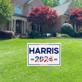 Harris 2024 Yard Sign 12"x 17" Double-Sided Harris For President Lawn Sign with Metal H Stake, Political Campaign Yard Lawn Signs