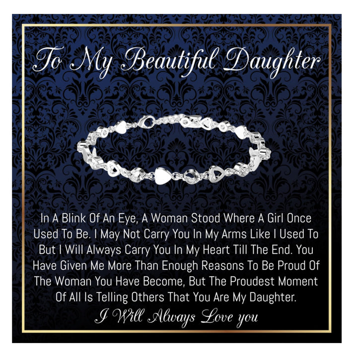 Onepurposegifts To My Daughter Gifts, Daughter Bracelet, Gifts For Daughter From Dad and Mom, Birthday Gifts, Christmas