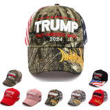 Trump 2024 Hat MAGA Hat Embroidered Take America Back Donald Trump Slogan USA Adjustable Mesh Camo Baseball Cap for Woman Men