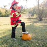 Melissa & Doug Fire Chief Role Play Costume Dress-Up Set Pretend Fire Fighter Outfit With Realistic Accessories, Firefighter Costume For Kids And Toddlers Ages 3+