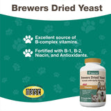 NaturVet – Brewer’s Dried Yeast Formula with Garlic Flavoring – Plus Vitamins – Supports Healthy Skin & Glossy Coat –Fortified with B-1, B-2, Niacin & Vitamin C –for Dogs & Cats (500 Tablets)