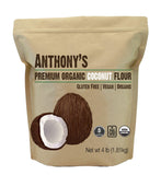 Anthony's Organic Coconut Flour 4lb & Organic Psyllium Husk Powder 1.5lb Bundle