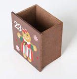 BRUBAKER Reusable Wooden Advent Calendar to Fill - Gingerbread House with LED Lighting - DIY Christmas Calendar 10.31 x 17.72 x 2.17 inches