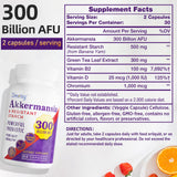 300 Billion AFU Akkermansia Muciniphila - Live Akkermansia Probiotics for Men & Women, for GLP-1, Digestive, Gut, Immune & Overall Health, Enhances Gut Lining Function & Intestinal Walls, 60 Capsules