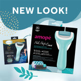 Amope Pedi Perfect Pro Wet & Dry Electric Foot File Callus Remover Kit, Waterproof, Rechargeable, Pedicure Tool for Feet, Removes Hard, Dead Skin, Feet Scrubber w/ Diamond Crystals, w/ 3 Roller Heads