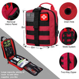 LUXMOM Survival Kit and First Aid Kit, 142Pcs Professional Survival Gear and Equipment with Molle Pouch, for Men Camping Outdoor Adventure/Gifts for Men Dad Christmas