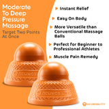 Acumobility Massage Ball Roller 2 Pack - Trigger Point - Massage Balls Massage Roller Ball - Foot Massage Ball - Physical Therapy Ball (Moderate Pressure)