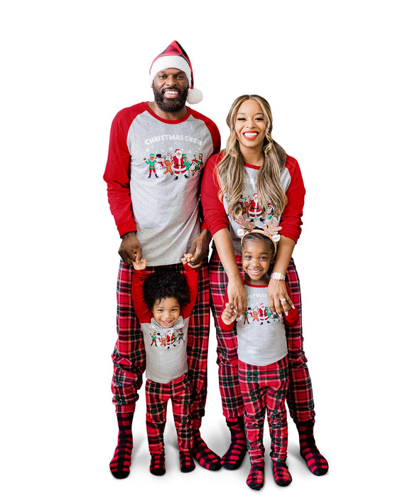 The Children's Place baby girls Family Matching Christmas Holiday Sets, Snug Fit 100% Cotton, Adult, Big Kid, Toddler, Pajama Set, Santa Xmas Crew, 3X-Large US