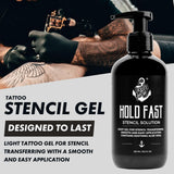 Sorry Mom Tattoo Stencil Gel Solution -Tattoo Transfer Gel for Clean, Dark Stencils - HOLD FAST Tattoo Stencil Transfer Gel for Tattooing - Tattoo Gel & Tattoo Supplies Made by Professionals (8.5 oz)