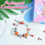 Christmas Advent Calendar 2024 for Kids Christmas 24 Days Countdown Calendar with DIY Bracelet Necklace Cute Charm Christmas Holiday Ornament Gift