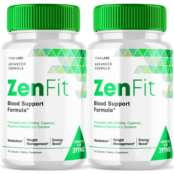 (2 Pack) Zenfit Capsules, Zen Fit Blood Support Formula Pills, Zenfit Sugar Support, Zen Fit Advanced Formula Natural Keto Support Supplement, ZenFit Blood Capsules Dietary Supplement (120 Capsules)