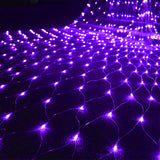 WATERGLIDE Outdoor Halloween Net Lights, 12FT x 5FT 360 LED Christmas Fairy Mesh Lights with 8 Lighting Modes, Connectable for Garden Xmas Tree, Bushes, Holiday Wedding Party Decorations, Purple