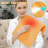 Heating Pad-Electric Heating Pads for Back,Neck,Abdomen,Moist Heated Pad for Shoulder,knee,Hot Pad for Arms and Legs,Dry&Moist Heat & Auto Shut Off(Orange, 12''×24'')