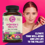 Womens Daily Multivitamins & Multimineral Supplement for Energy, Mood, Focus, Hair, Skin & Nails. Multivitamin for Women A, C, D, E, B12, Zinc, Calcium & More. Womens Vitamins 60 Capsules