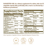 Solgar Vitamins Only, 90 Vegetable Capsules - Multivitamin - Vitamin A, B1, B2, C, D & E - Overall Well-Being - Immune Support - Gluten Free, Dairy Free, Kosher - 90 Servings