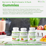 BariSlim Bariatric Multivitamin Gummies - Specially Formulated Gummy Vitamin for Patients After Weight Loss Surgery - Easy to Digest & Great Tasting Fruit Flavors | Pack of 3 (90 Fruit Chews)