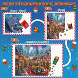 Jigsaw Puzzle Advent Calendar 2024 Christmas Puzzles for Kids and Adults 1008 Pieces Puzzles in 24 Boxes for Countdown Christmas Gifts for Boys Girls Men Women - Christmas Carnival(27.56 x 19.68 Inch)