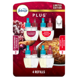 Febreze Odor-Fighting Fade Defy PLUG Air Freshener Baked Cinnamon Apple, Cranberry Crumble, .87 fl. oz. Oil Refill, 2 of Each