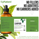 UpNature Camphor Essential Oil - 100% Natural & Pure, Undiluted, Premium Quality Aromatherapy Oil – Boost Circulation, Soothe Muscles and Joints, Respiratory and Congestion Relief, 4oz