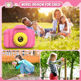 Desuccus Kids Camera, Christmas Birthday Gifts for Girls, Toys for 3 4 5 6 7 8 Year Old Girls, Digital Camera for Toddlers Toys for Girls with 32GB SD Card（Pink）