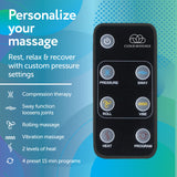 Cloud Massage Shiatsu Foot Massager with Heat - Feet Massager for Relaxation, Plantar Fasciitis Relief, Neuropathy, Circulation, and Heat Therapy - FSA/HSA Eligible (White - with Remote)