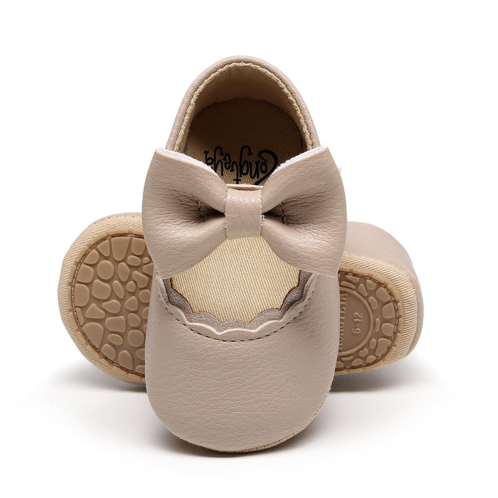 HONGTEYA Infant Baby Girls Mary Jane Flats Non Slip for Toddler First Walkers Soft Sole PU Leather Crib Shoes Sneaker Wedding Party Christmas Princess Dress Shoes Baby Moccasins Girls
