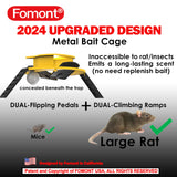 Fomont 2024 New Upgraded Bucket Lid Mouse Trap-Metal Bait Cage-Auto Reset-5 Gallon Bucket Fit-Humane-Indoor Outdoor-Rat Trap