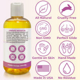 Lymphatic Massage Oil for Natural Lymphatic Drainage | Massage Oil for Massage Therapy | Premium Quality with Arnica & Lavender Oil | for Post Surgery Recovery & Detox | 8oz by Brookethorne Naturals