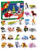 Advent Calendar 2021 for Kids, 24 Days Christmas Countdown Calendar with Instruction Trucks Police and Fire Cars Building Blocks, Toys Advent Calendars Best Cool Christmas Gifts for Kids Boys Teens