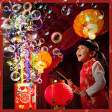 Fireworks Bubble Machine (20 Holes) with Dazzling RGB LED Lights, Automatic Sparklers Bubbles Toy, Bubble Blower for Kids Toddlers, Party Birthday Wedding Christmas Chinese New Year Decorations