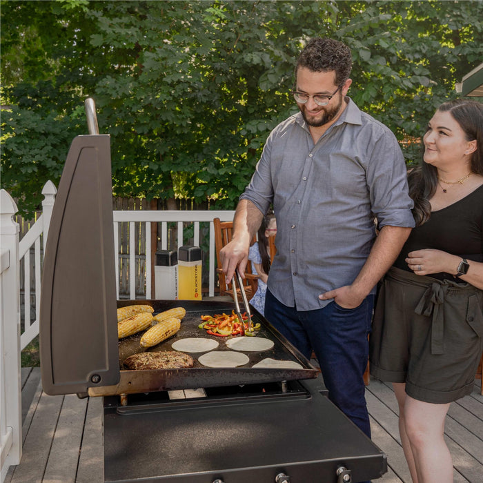 BLACKSTONE 5857 Omnivore 28" Griddle Hood, Built-in Flat Top Grill Hood with Handle, Powder Coated Steel, Black