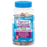 Digestive Advantage Kids Probiotic Gummies For Digestive Health, Daily Probiotics For Kids, Support For Occasional Bloating, Minor Abdominal Discomfort & Gut Health, 60ct Natural Fruit Flavors