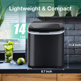 Countertop Ice Maker, Ice Maker Machine 6 Mins 9 Ice, 26.5lbs/24Hrs, Portable Ice Maker Machine with Self-Cleaning, Ice Scoop, and Basket, Compact Ice Maker for Home/Kitchen/Office/Party