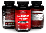 Divine Bounty Glucosamine Sulfate Supplement (2000mg per Serving) with MSM - 240 Small Vegetarian Capsules - No Shellfish, GMO's or Harmful Additives