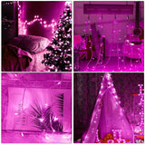 ILLUMINEW 300 Led Pink String Lights Outdoor Waterproof Christmas Decorations, 108 Ft Pink Led String Lights for Bedroom, 8 Modes Plug in Fairy Lights for Outside, Pink Room Decor