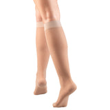 Truform Sheer Compression Stockings, 15-20 mmHg, Women's Knee High Length, Dot Pattern, Nude, X-Large