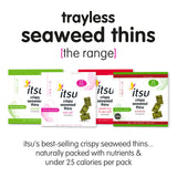 itsu Siracha Flavour Seaweed Thins | Crispy Seaweed Snacks | NEW Larger Pack (32 x 5g packs) | Vegan, Low Calorie, Healthy Snack, Seaweed Crisps