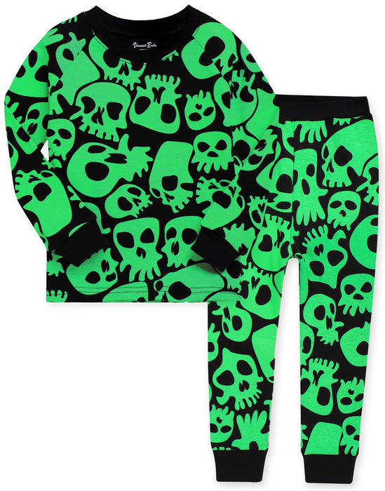 VAENAIT BABY Infant Kids Toddler Boys Girls Halloween Novelty Pajama Set Skull Boom XXS